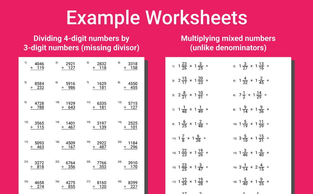 advanced math workbook grade 6