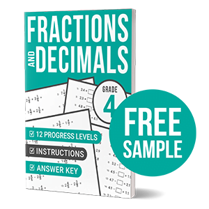 fractions and decimals workbook grade 4