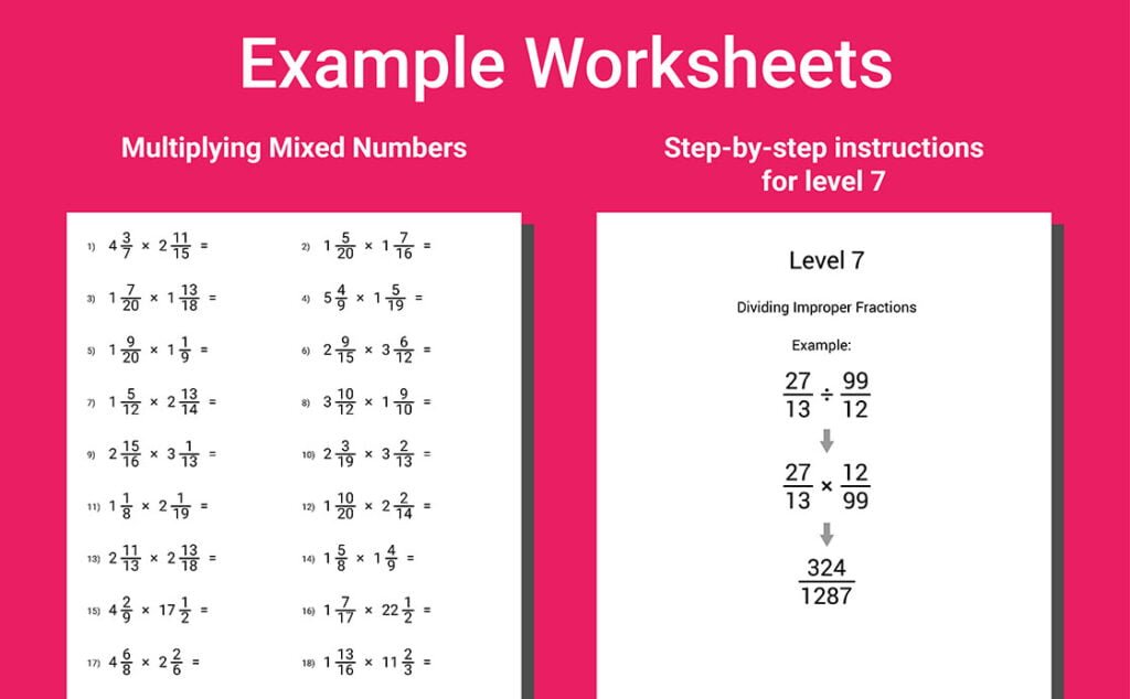 fractions and decimals workbook grade 6