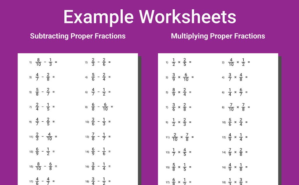fractions workbook grade 5