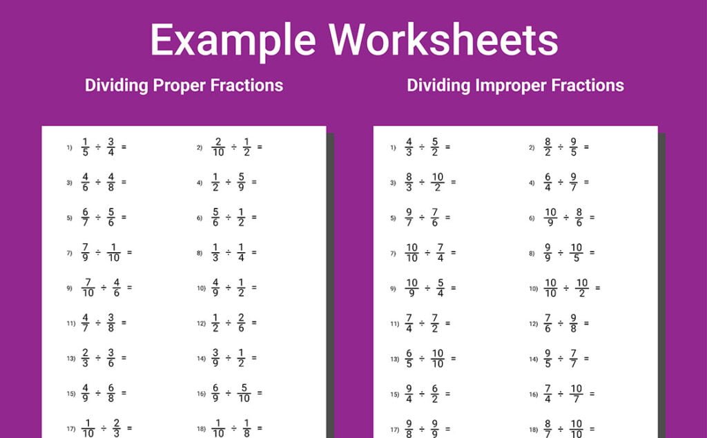 fractions workbook grade 5