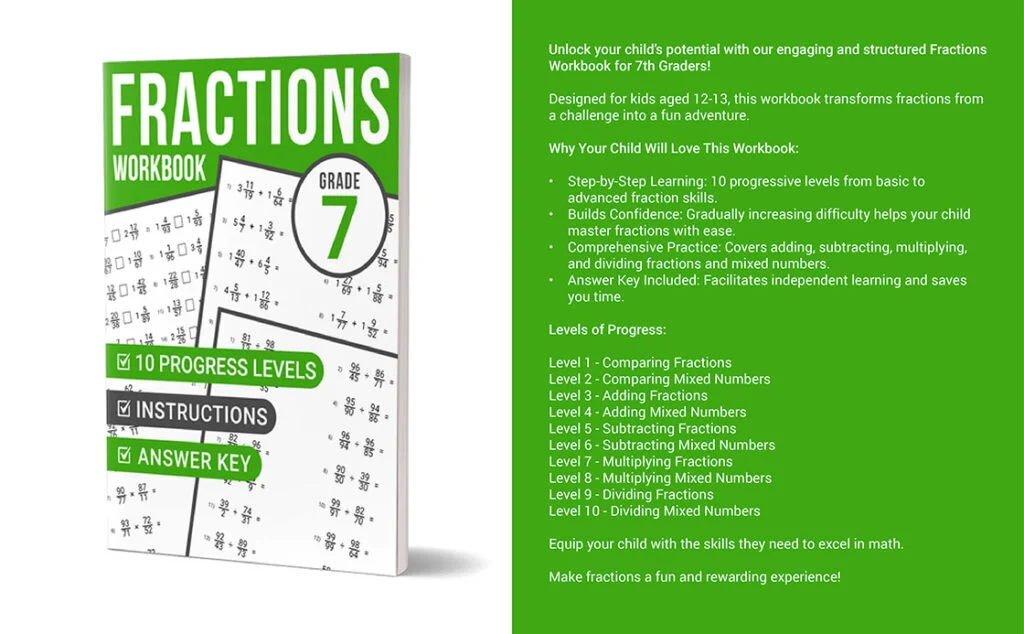 fractions workbook grade 7
