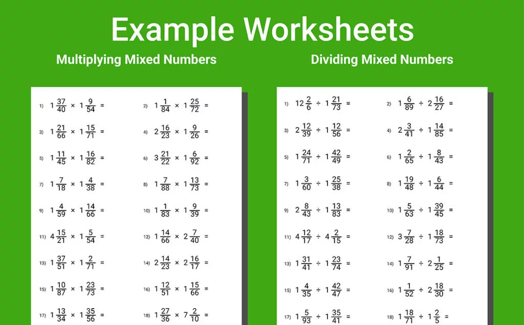 fractions workbook grade 7