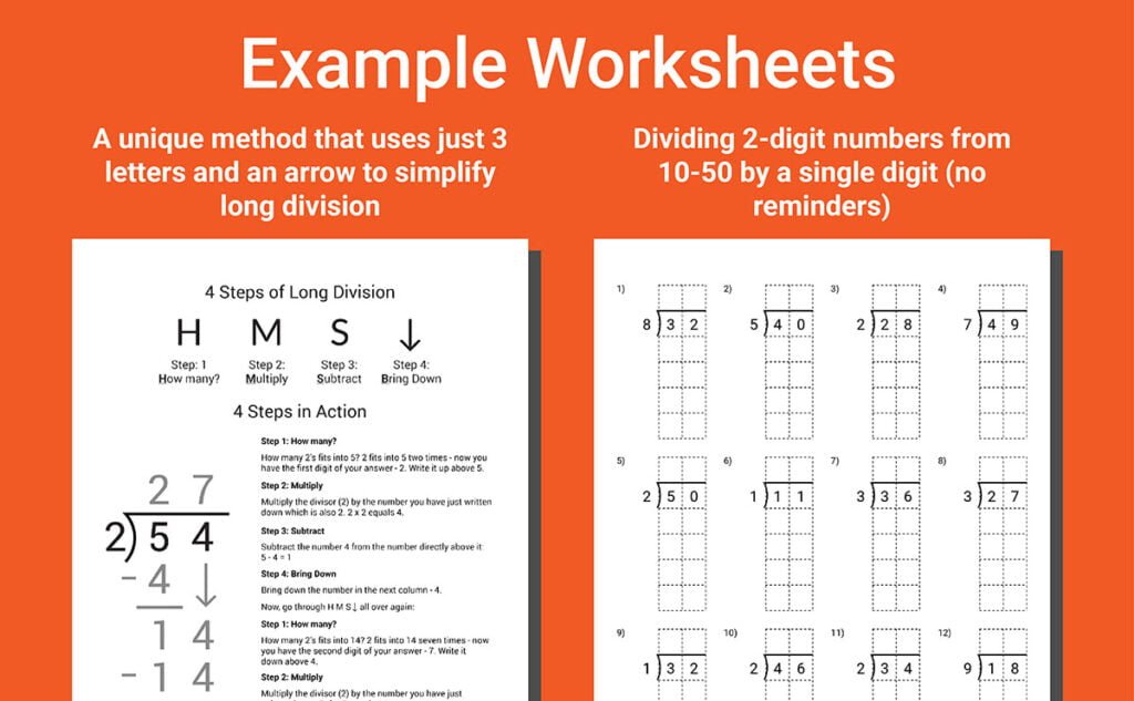 long division workbook grade 3