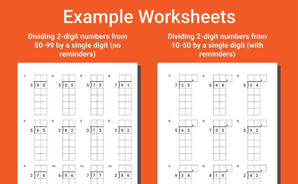 long division workbook grade 3