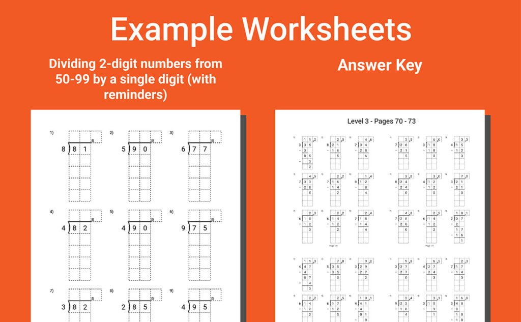 long division workbook grade 3
