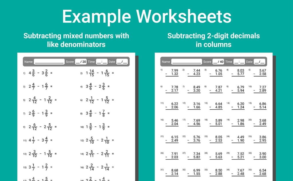 math speed drills workbook 4