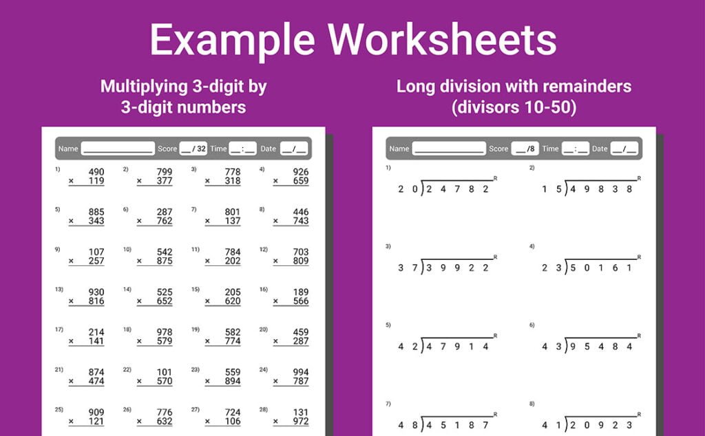 math speed drills workbook 5
