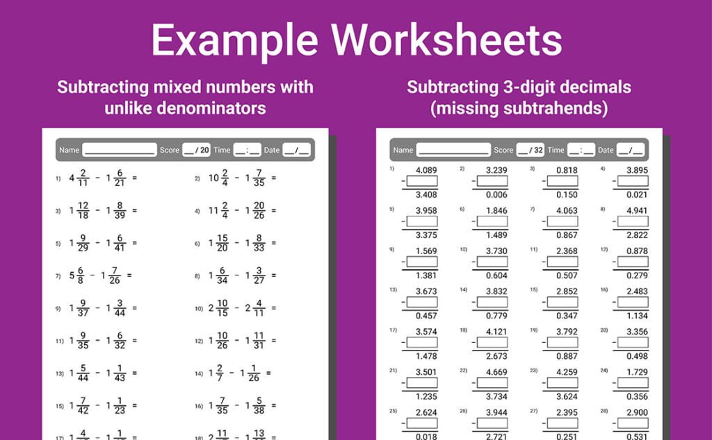 math speed drills workbook 5