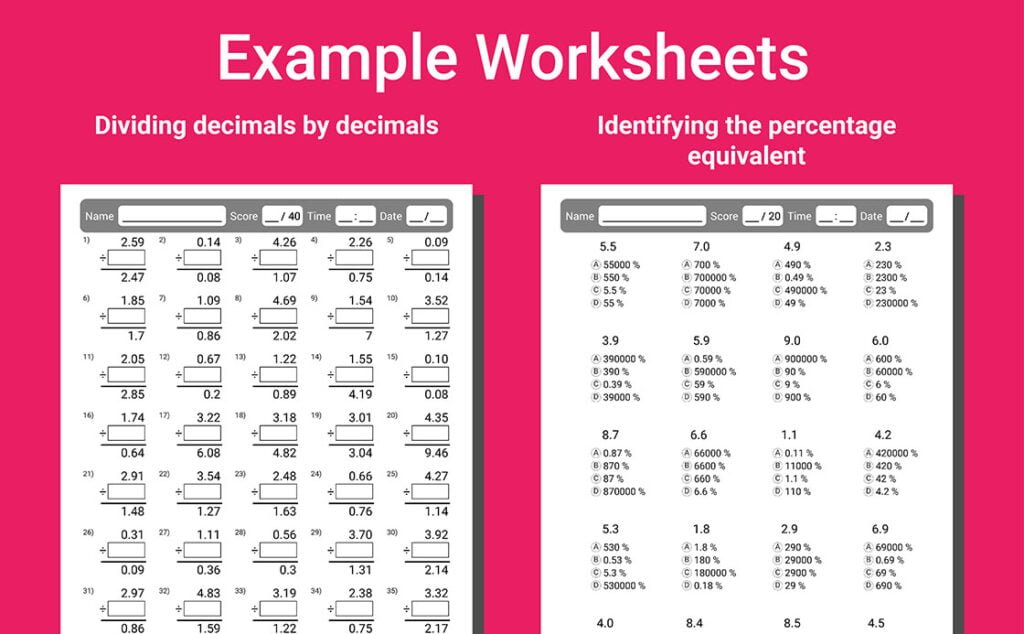 math speed drills workbook 6