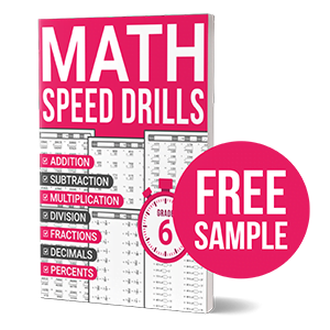 math speed drills workbook 6