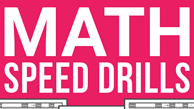 math speed drills workbook 6
