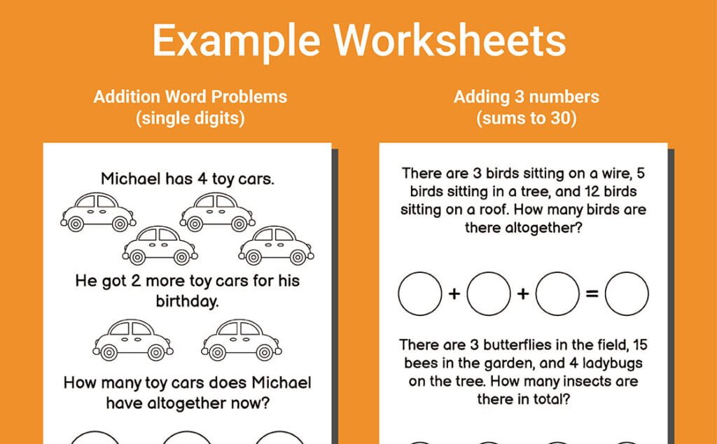 math word problems grade 1
