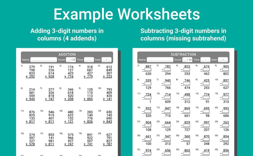 math worksheets grade 4