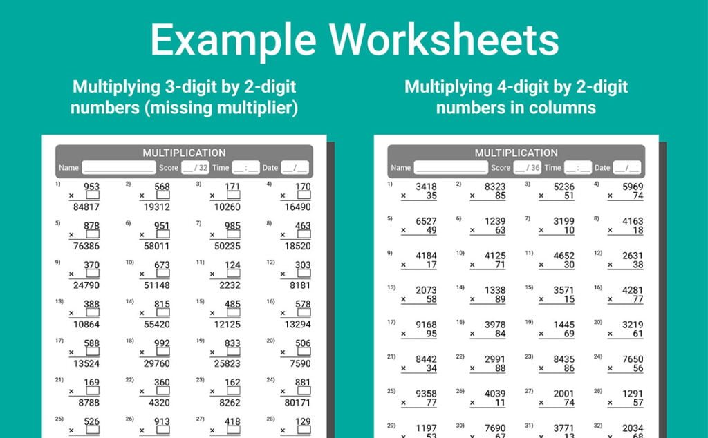 math worksheets grade 4