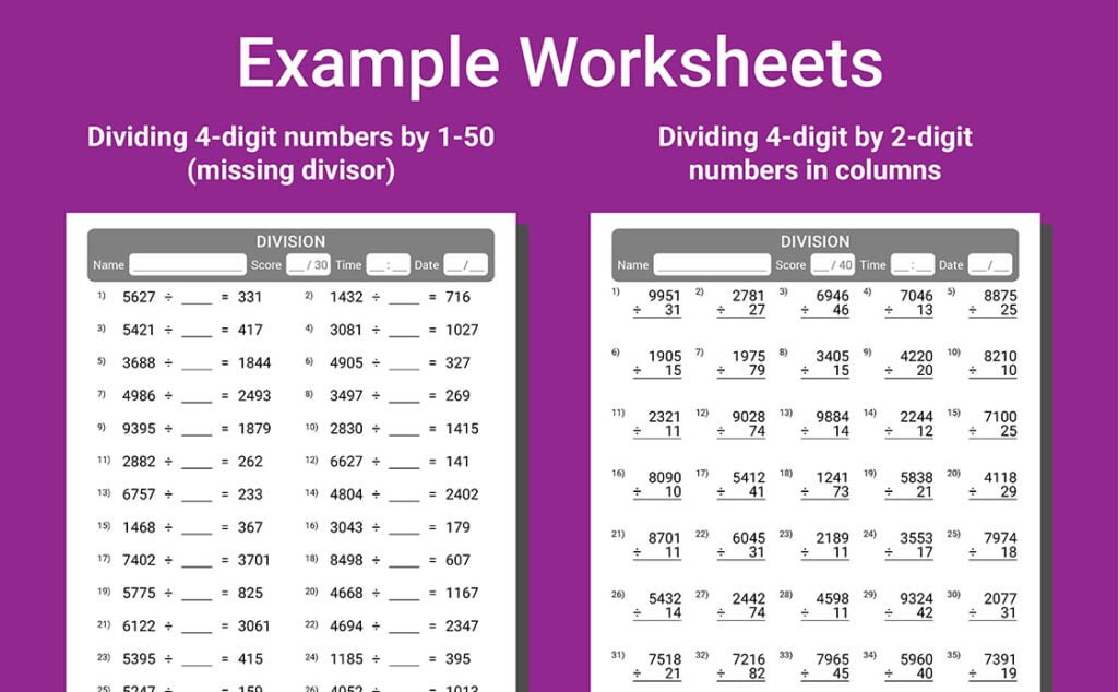 math worksheets grade 5