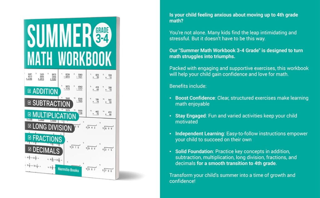 summer math workbook grade 3-4
