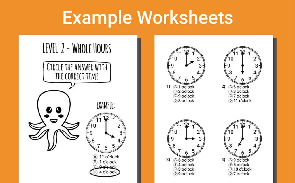 telling time workbook grade 1