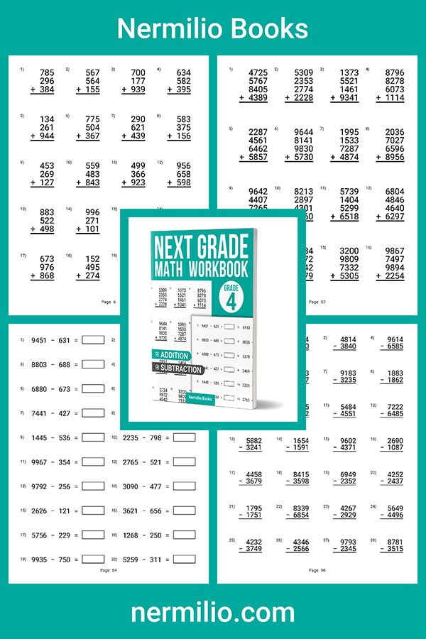 next grade math workbook grade 3-4 addition subtraction