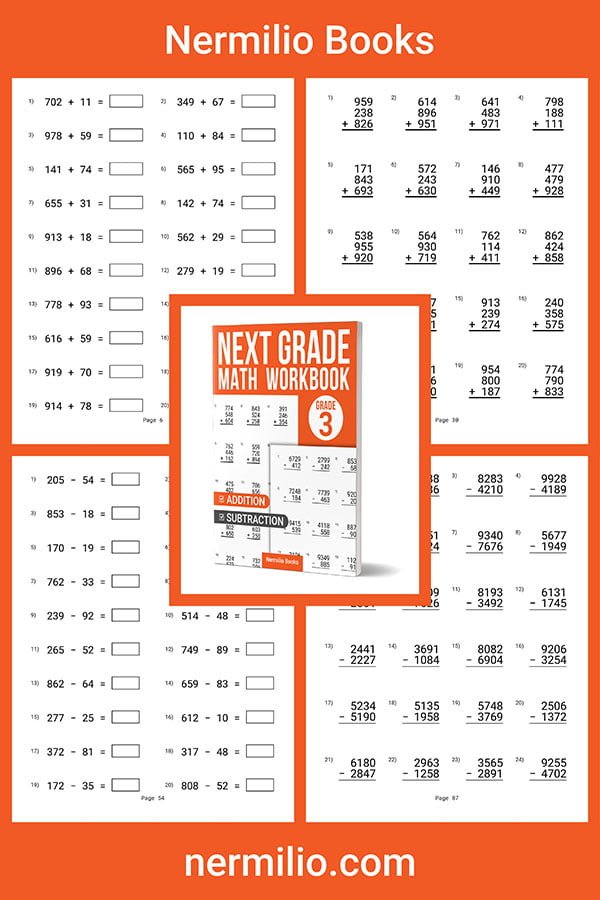 next grade math workbook grade 2-3 addition subtraction