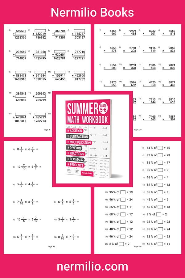 summer math workbook grade 5-6