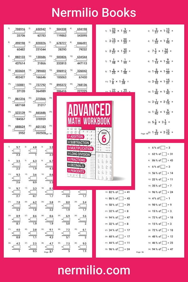 advanced math workbook grade 6