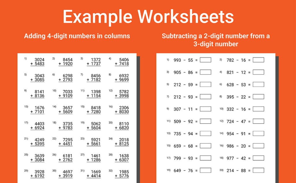math problems grade 3 addition subtraction