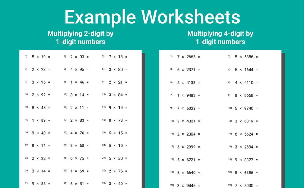 math problems workbook grade 4 multiplication division