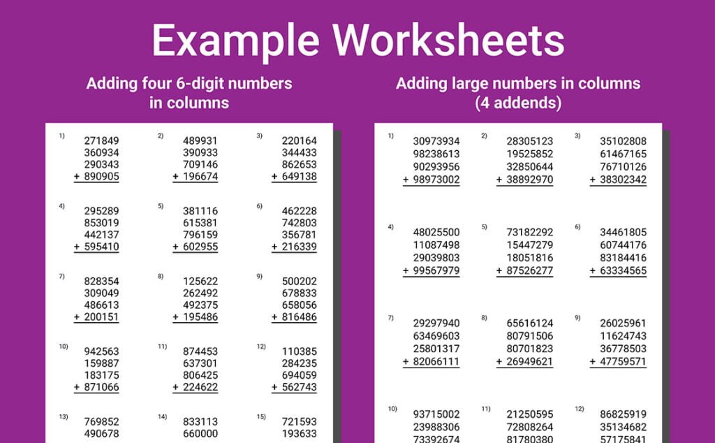 math problems workbook grade 5 addition subtraction