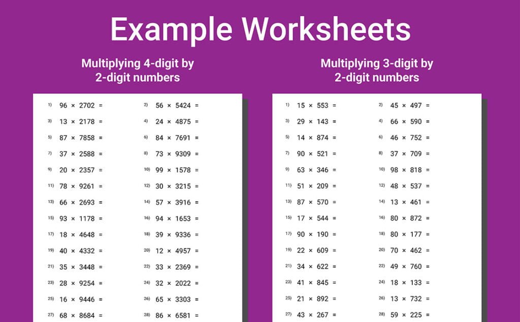 math problems workbook grade 5 multiplication division