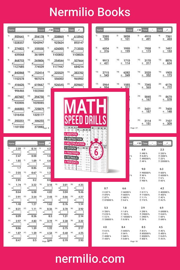 math speed drills grade 6