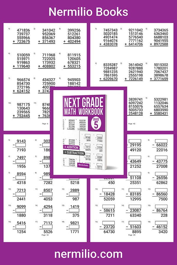next grade math workbook grade 4-5 addition subtraction
