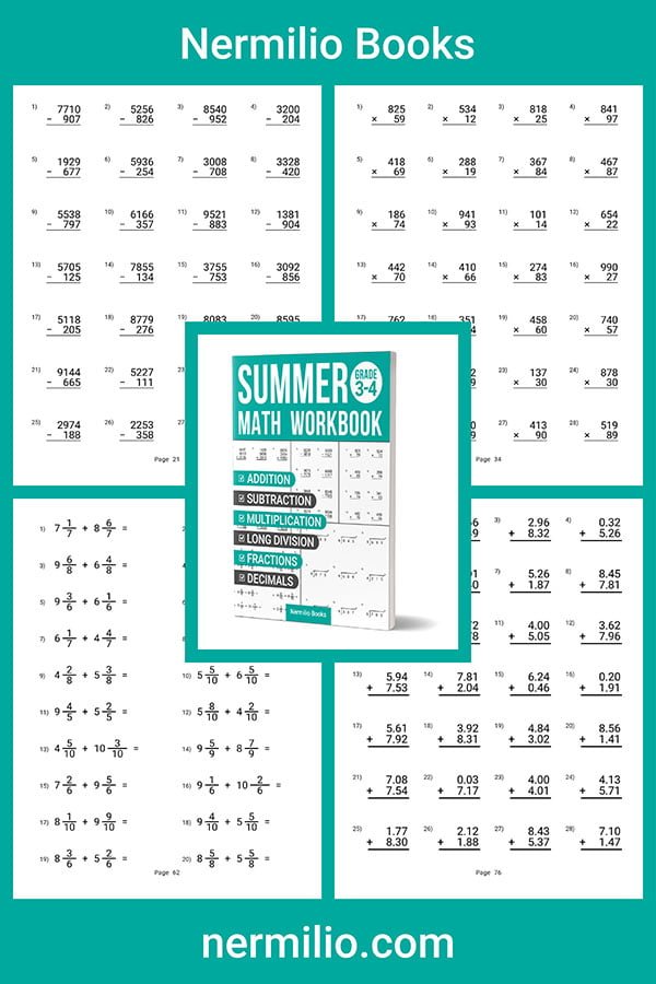 summer math workbook grade 3-4