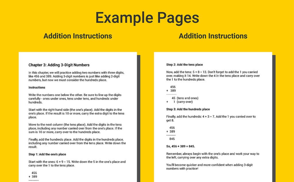 Math Timed Tests Workbook for Adults - Addition and Subtraction Practice Worksheets